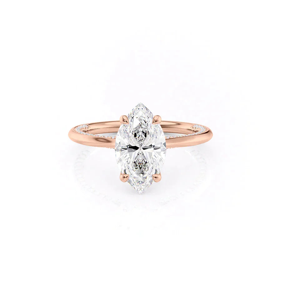 The Claire Set With A 2 Carat Marquise Lab Diamond