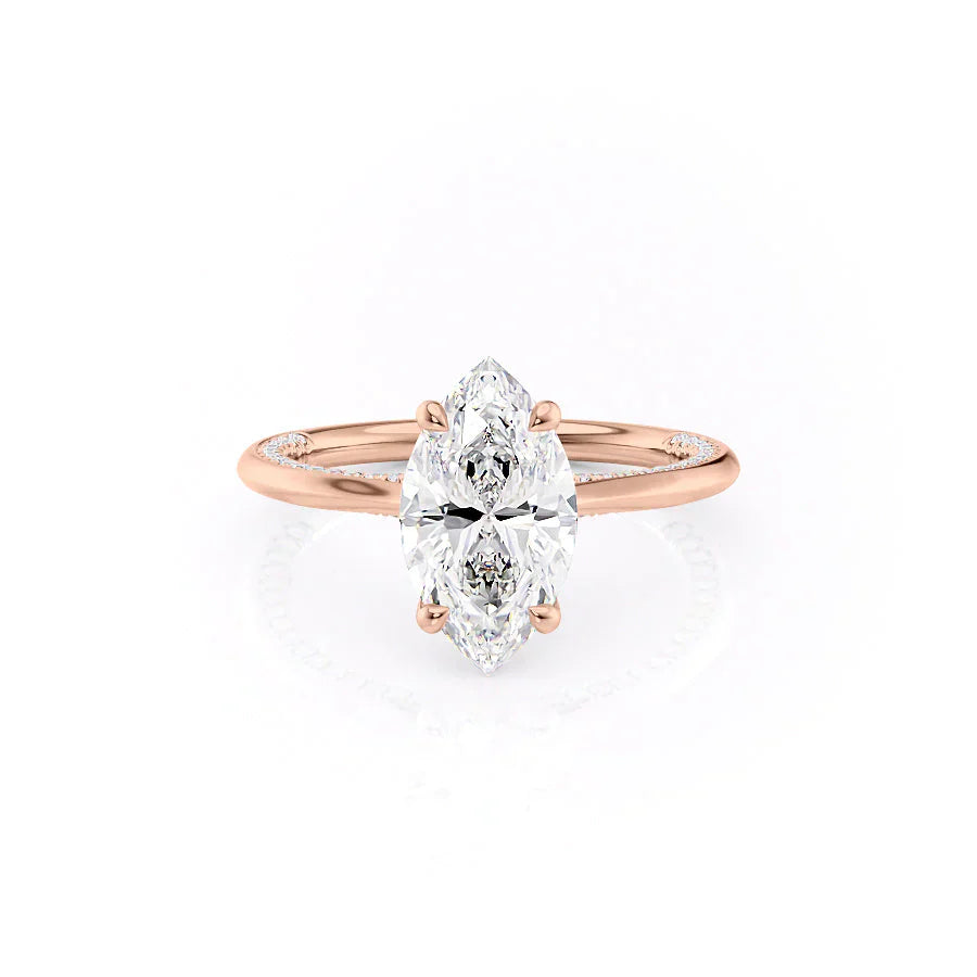 The Claire Set With A 2.5 Carat Marquise Moissanite
