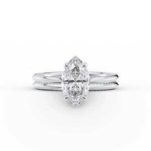 The Claire Set With A 1 Carat Marquise Moissanite