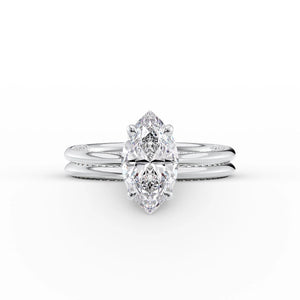 The Claire Set With A 2 Carat Marquise Lab Diamond