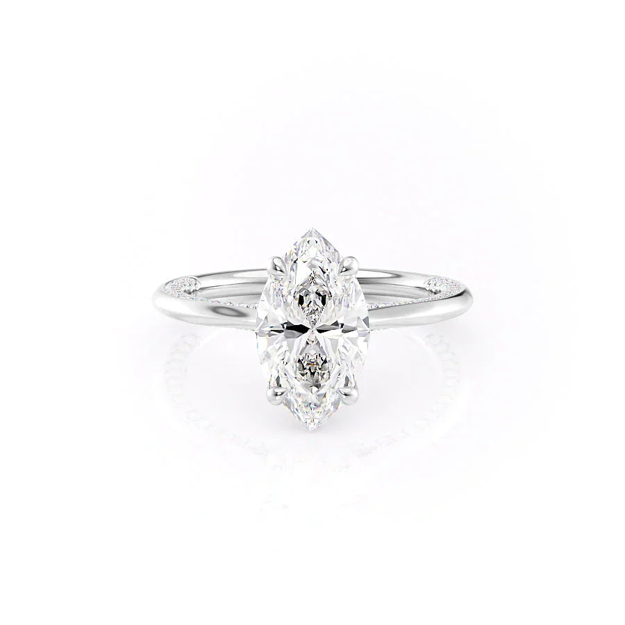 The Claire Set With A 1.5 Carat Marquise Moissanite