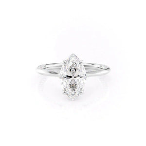 The Claire Set With A 1.5 Carat Marquise Lab Diamond