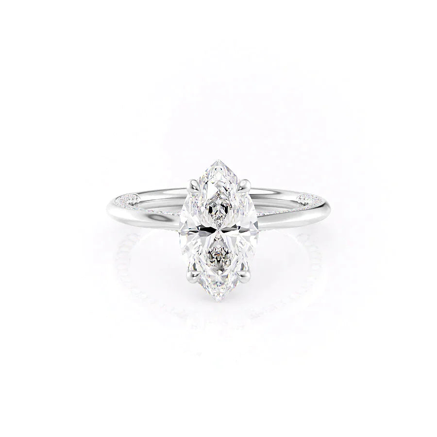 The Claire Set With A 2 Carat Marquise Lab Diamond