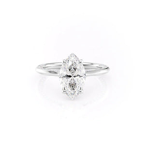 The Claire Set With A 5 Carat Marquise Moissanite