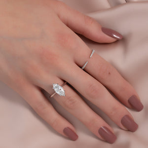 The Claire Set With A 2 Carat Marquise Lab Diamond