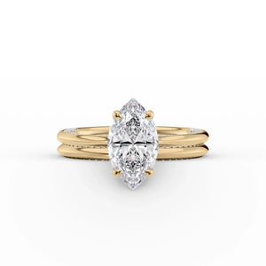 The Claire Set With A 2 Carat Marquise Lab Diamond