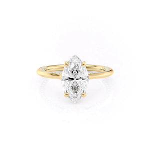 The Claire Set With A 2 Carat Marquise Lab Diamond