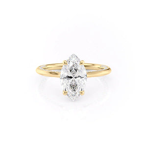 The Claire Set With A 3 Carat Marquise Moissanite