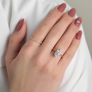 The Claire Set With A 2 Carat Marquise Lab Diamond