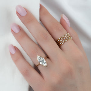 The Claire Set With A 2 Carat Marquise Lab Diamond