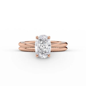 The Claire Set With A 2.5 Carat Oval Lab Diamond