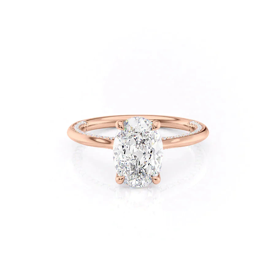 The Claire Set With A 3.5 Carat Oval Moissanite