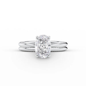 The Claire Set With A 2 Carat Oval Lab Diamond