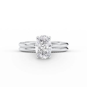 The Claire Set With A 3 Carat Oval Moissanite