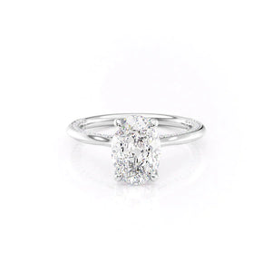 The Claire Set With A 3 Carat Oval Moissanite