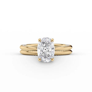The Claire Set With A 1.5 Carat Oval Moissanite