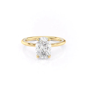 The Claire Set With A 1 Carat Oval Lab Diamond