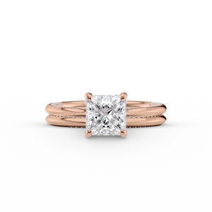 The Claire Set With A 1 Carat Princess Moissanite