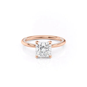 The Claire Set With A 1.5 Carat Princess Moissanite