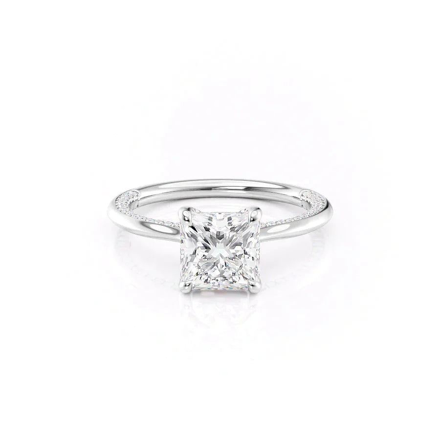 The Claire Set With A 4 Carat Princess Moissanite