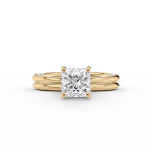The Claire Set With A 1 Carat Princess Lab Diamond