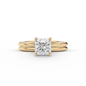 The Claire Set With A 2 Carat Princess Lab Diamond