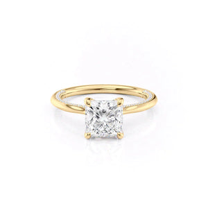 The Claire Set With A 4.5 Carat Princess Moissanite