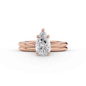The Claire Set With A 2 Carat Pear Lab Diamond