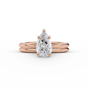 The Claire Set With A 5 Carat Pear Moissanite