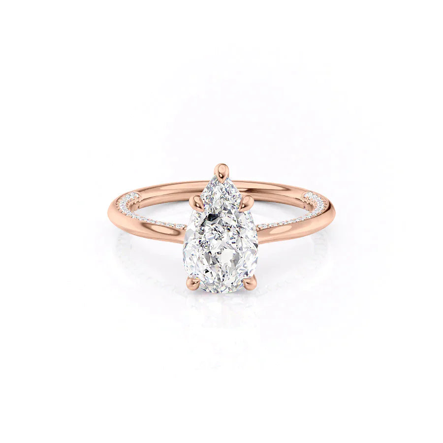 The Claire Set With A 1.5 Carat Pear Moissanite