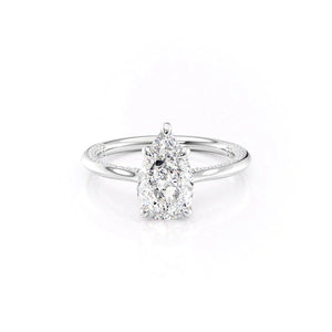 The Claire Set With A 3 Carat Pear Lab Diamond