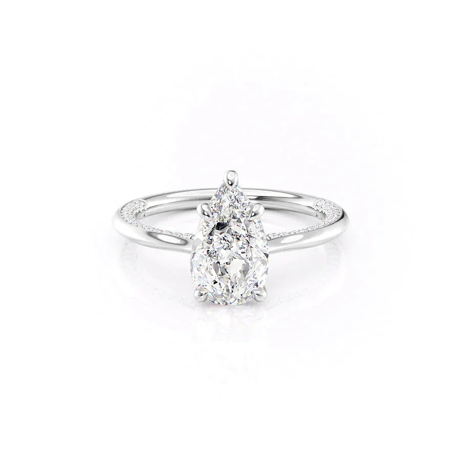 The Claire Set With A 1.5 Carat Pear Lab Diamond