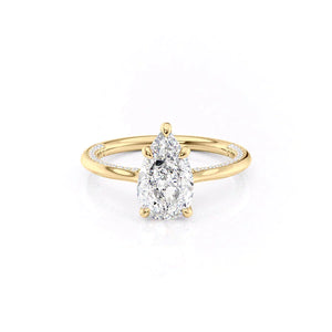 The Claire Set With A 1 Carat Pear Moissanite
