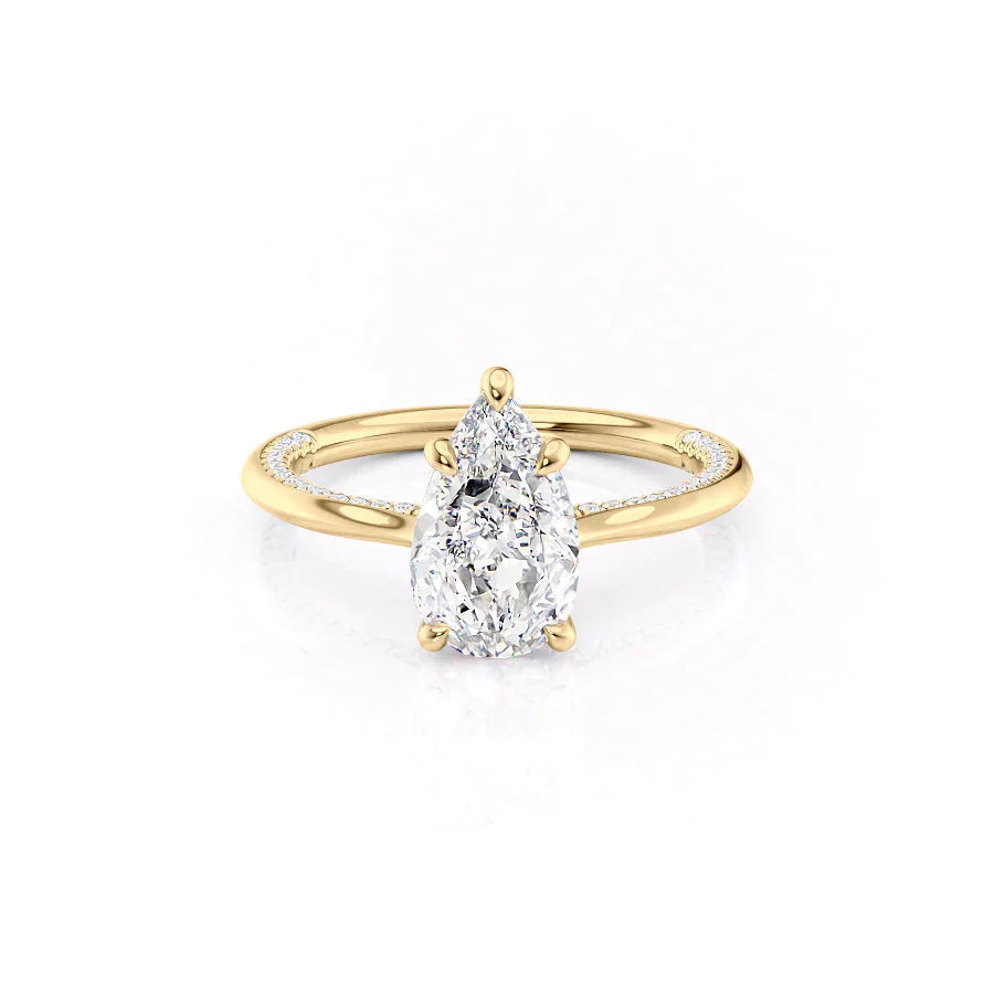 The Claire Set With A 3.5 Carat Pear Moissanite