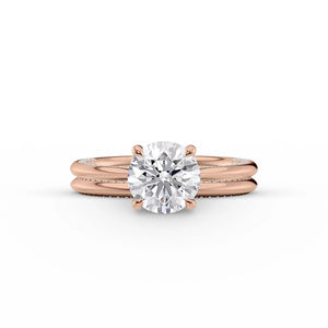The Claire Set With A 3 Carat Round Lab Diamond