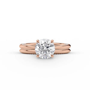 The Claire Set With A 4 Carat Round Moissanite