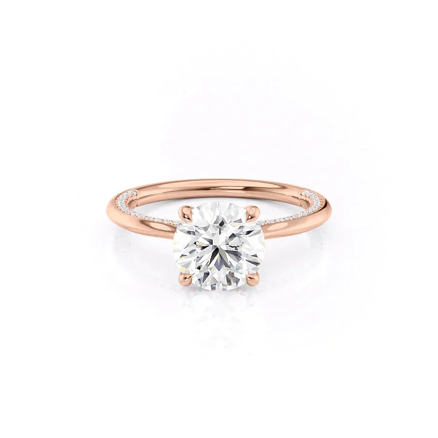 The Claire Set With A 2.5 Carat Round Lab Diamond