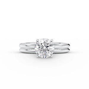 The Claire Set With A 3 Carat Round Lab Diamond