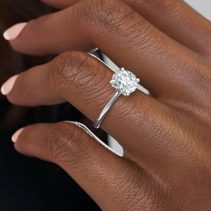 The Claire Set With A 2 Carat Round Moissanite