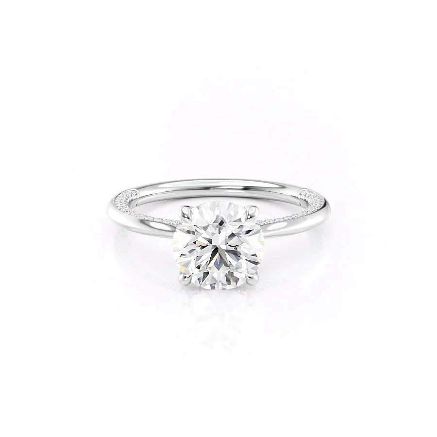 The Claire Set With A 5 Carat Round Moissanite