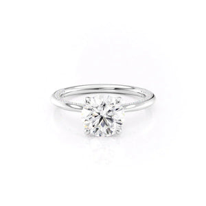 The Claire Set With A 1.5 Carat Round Moissanite