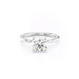 The Claire Set With A Round Moissanite