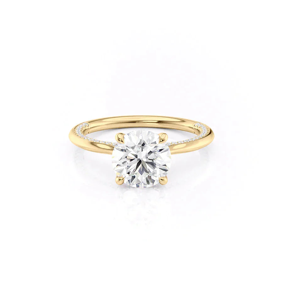 The Claire Set With A 2.5 Carat Round Moissanite