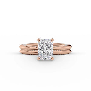 The Claire Set With A 1.5 Carat Radiant Lab Diamond
