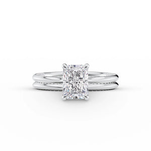 The Claire Set With A 2.5 Carat Radiant Moissanite