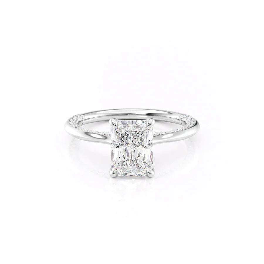 The Claire Set With A 3 Carat Radiant Lab Diamond