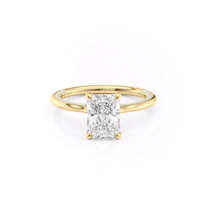 The Claire Set With A 2.5 Carat Radiant Lab Diamond