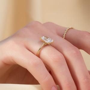 The Claire Set With A 2 Carat Radiant Lab Diamond