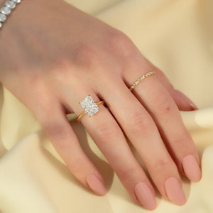 The Claire Set With A 2 Carat Radiant Lab Diamond
