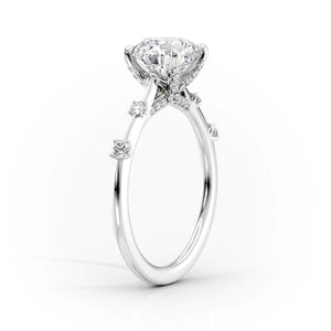 The Serena Set With A 4.5 Carat Oval Moissanite